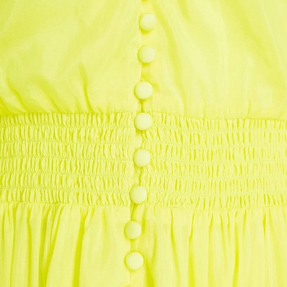 NEW ALICE + OLIVIA Kiara Off-The-Shoulder Cotton and Silk-Blend Voile Maxi Dress - Picture 9 of 10